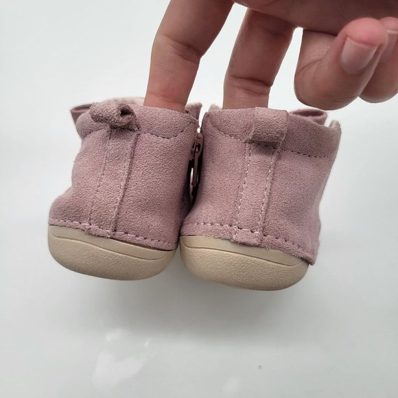 Sole Play Giana SZ 3.5 Infant Baby Girl Booties Shoes Pink Leather Bow - Picture 3 of 11